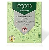 Legona - Premium Kleidermottenfalle (6 Stück) Insektizidfreie Pheromonfalle für 18 Monate Befallüberwachung/Erstklassige Mottenfalle für den Kleiderschrank mit Naturtextilien